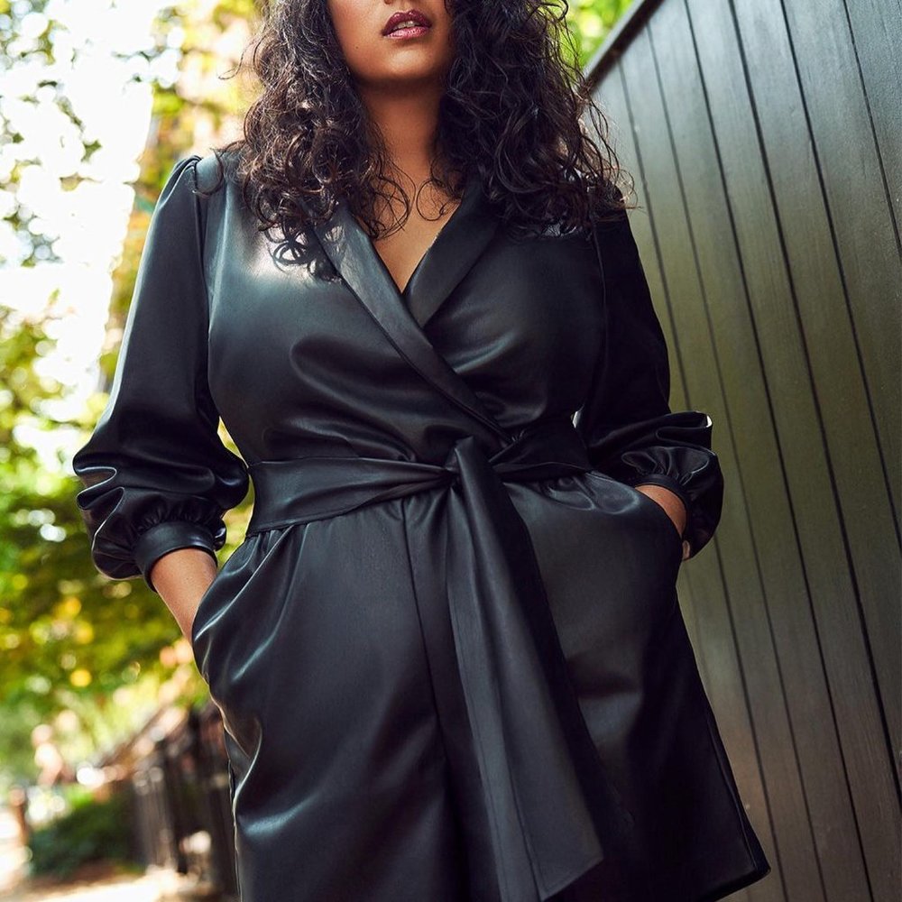 Eloquii Vegan Leather Romper